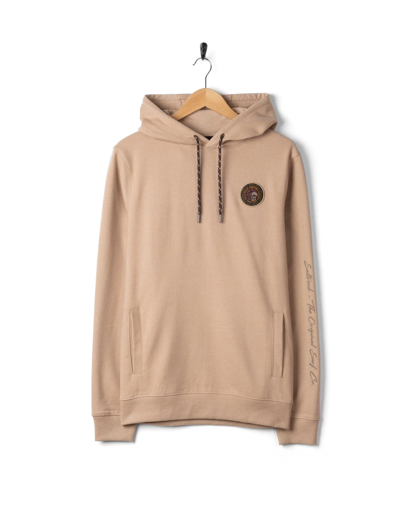 Trail Slogan - Mens Pop Hoodie - Beige - Image 6