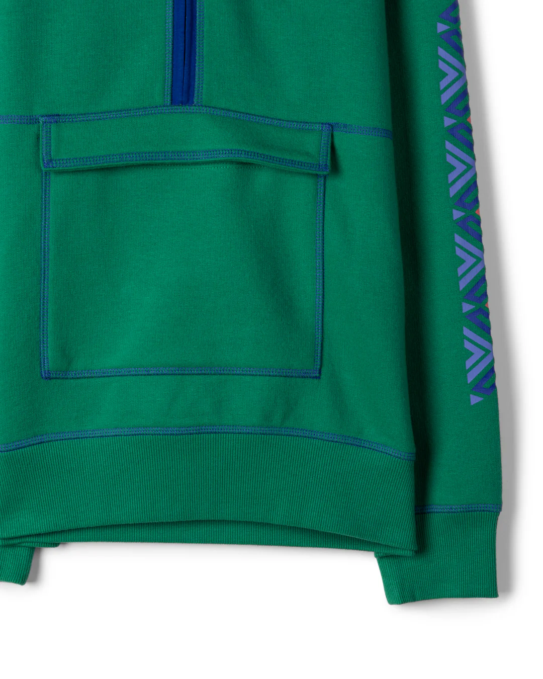 Treehouse Stripe Arm - Kids Hoodie - Green - Image 3