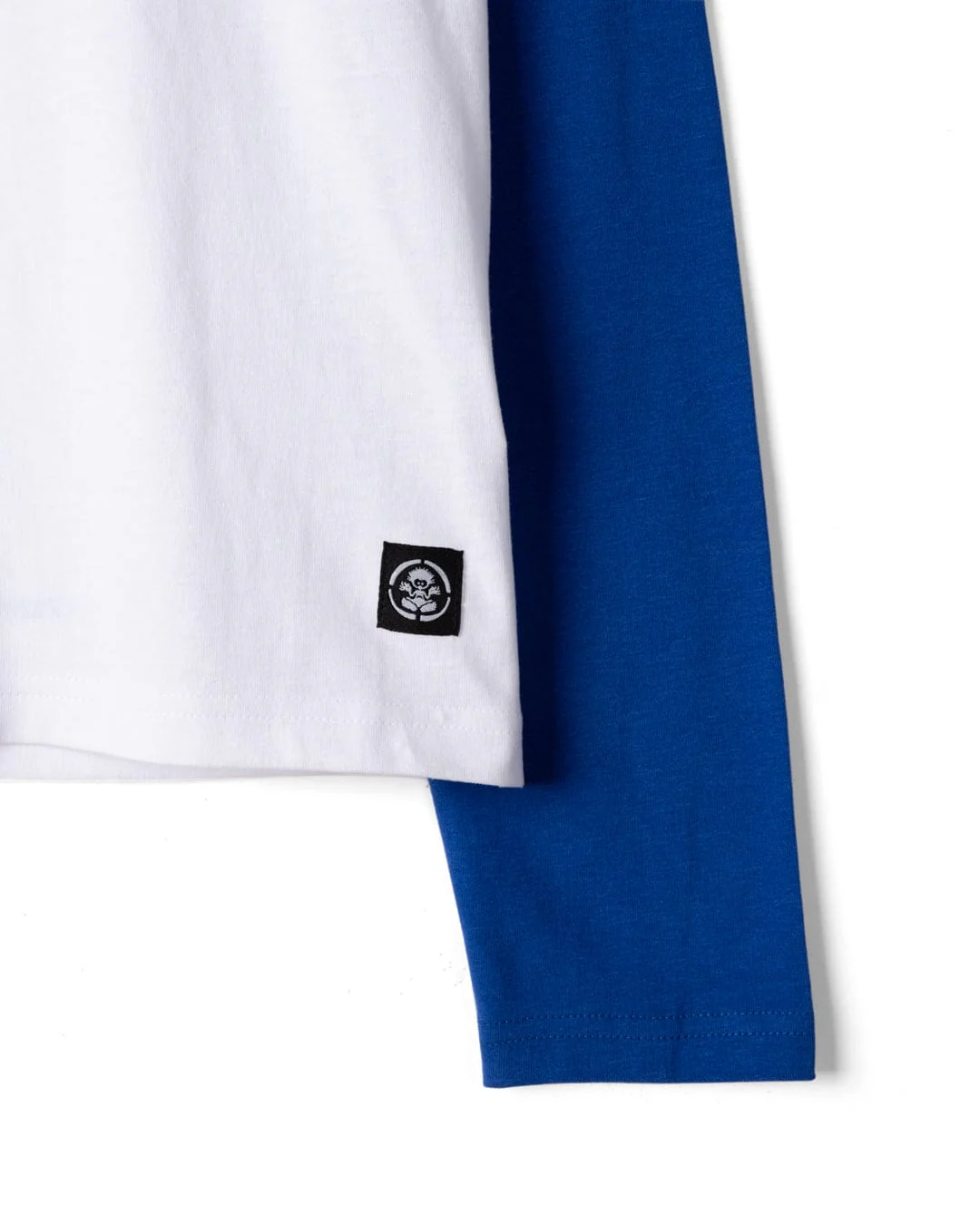 Treehouse Stripe - Kids Long Sleeve Raglan T-Shirt - Blue - Image 4
