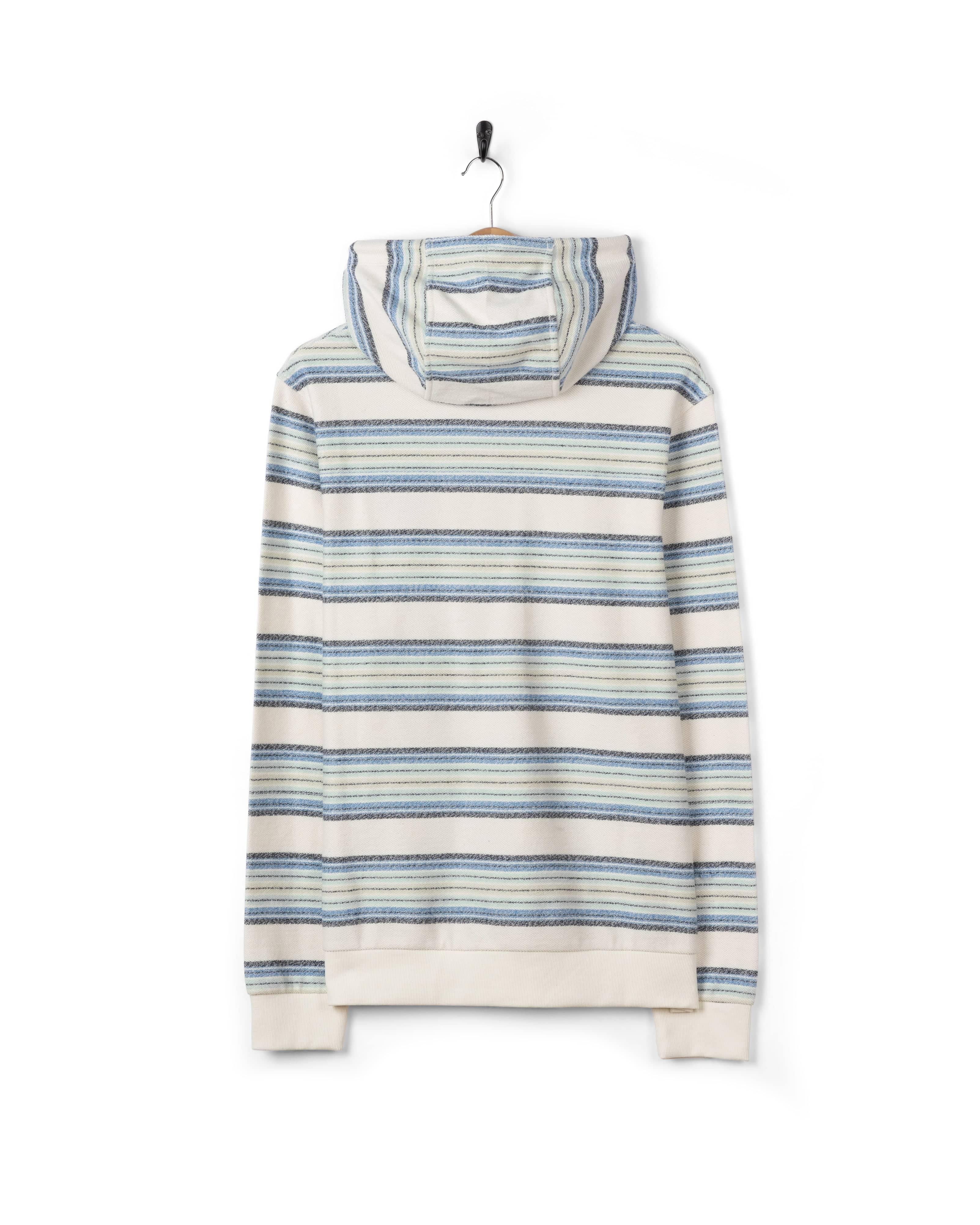 Trewan Flame - Mens Pop Hoodie - Blue/White Stripe - Image 5