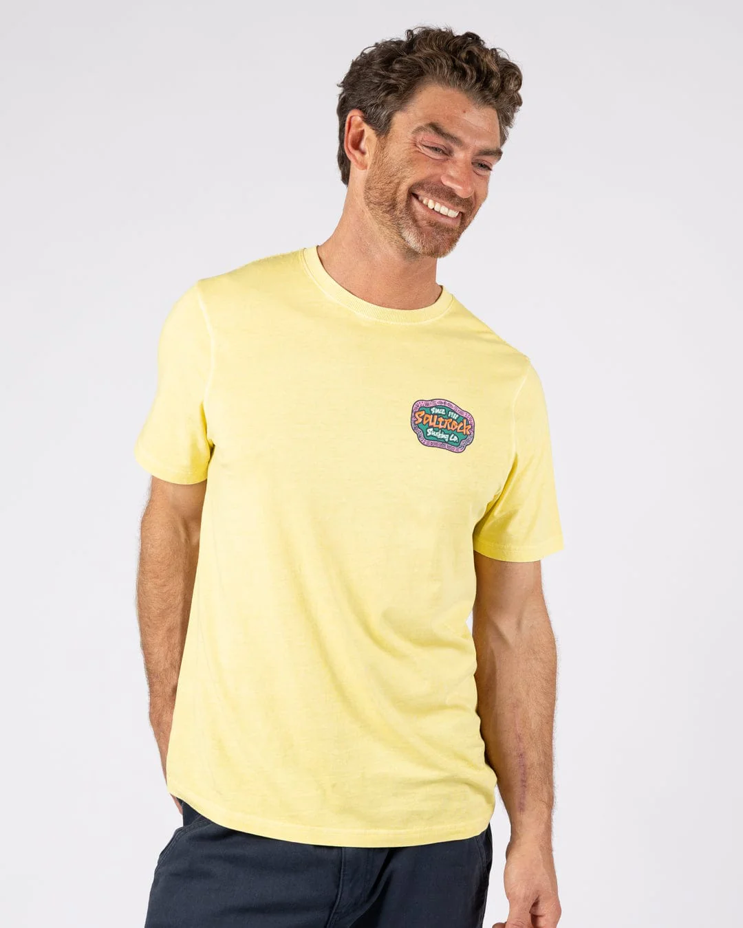Tribal Flame - Mens Short Sleeve T-Shirt - Yellow - Image 2