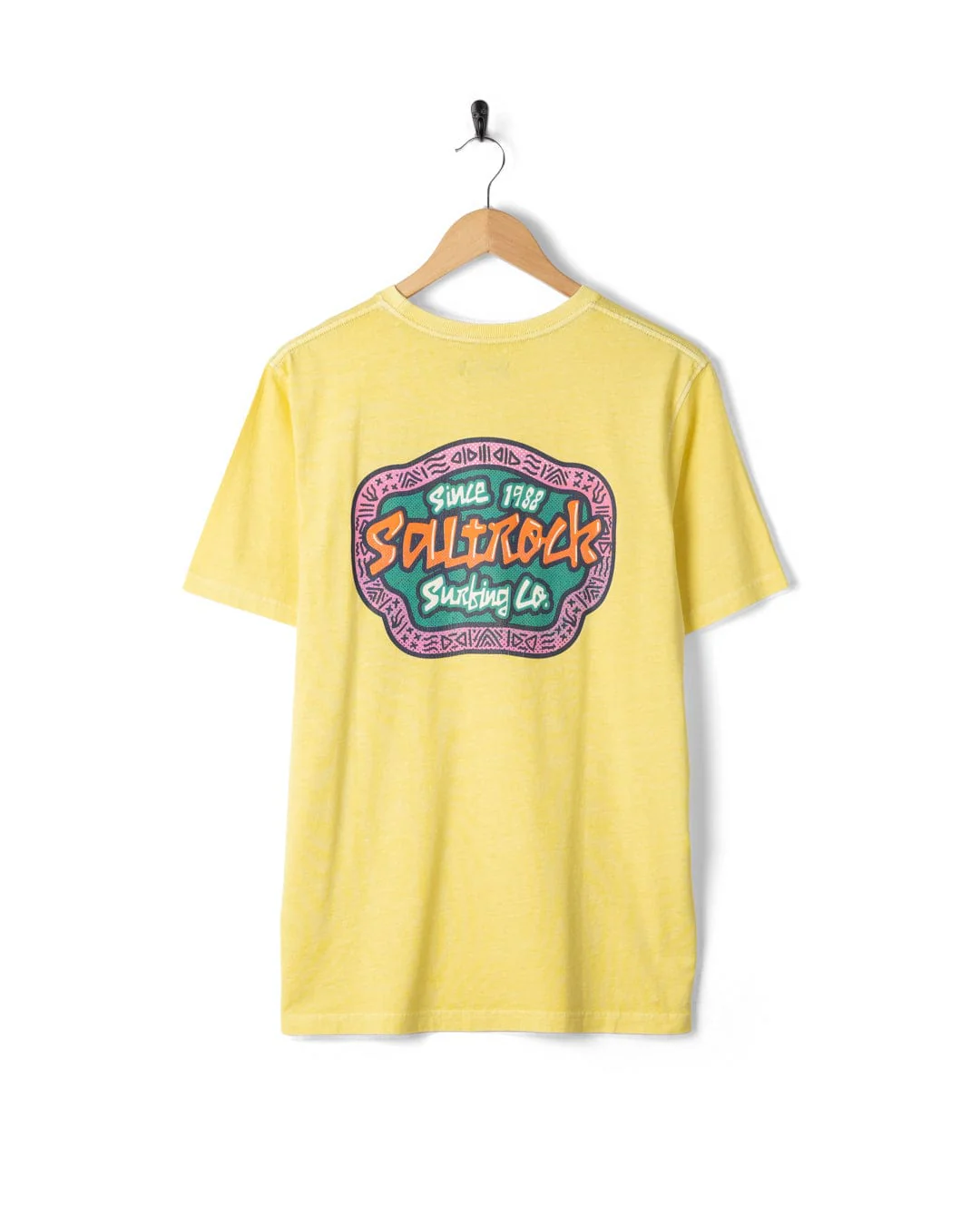Tribal Flame - Mens Short Sleeve T-Shirt - Yellow - Image 3