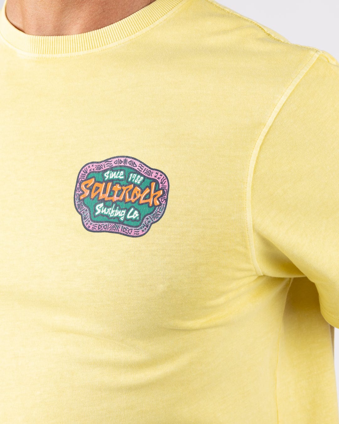 Tribal Flame - Mens Short Sleeve T-Shirt - Yellow - Image 4