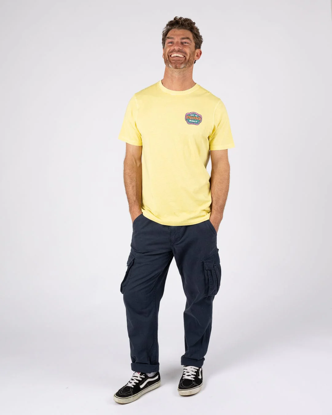 Tribal Flame - Mens Short Sleeve T-Shirt - Yellow - Image 6