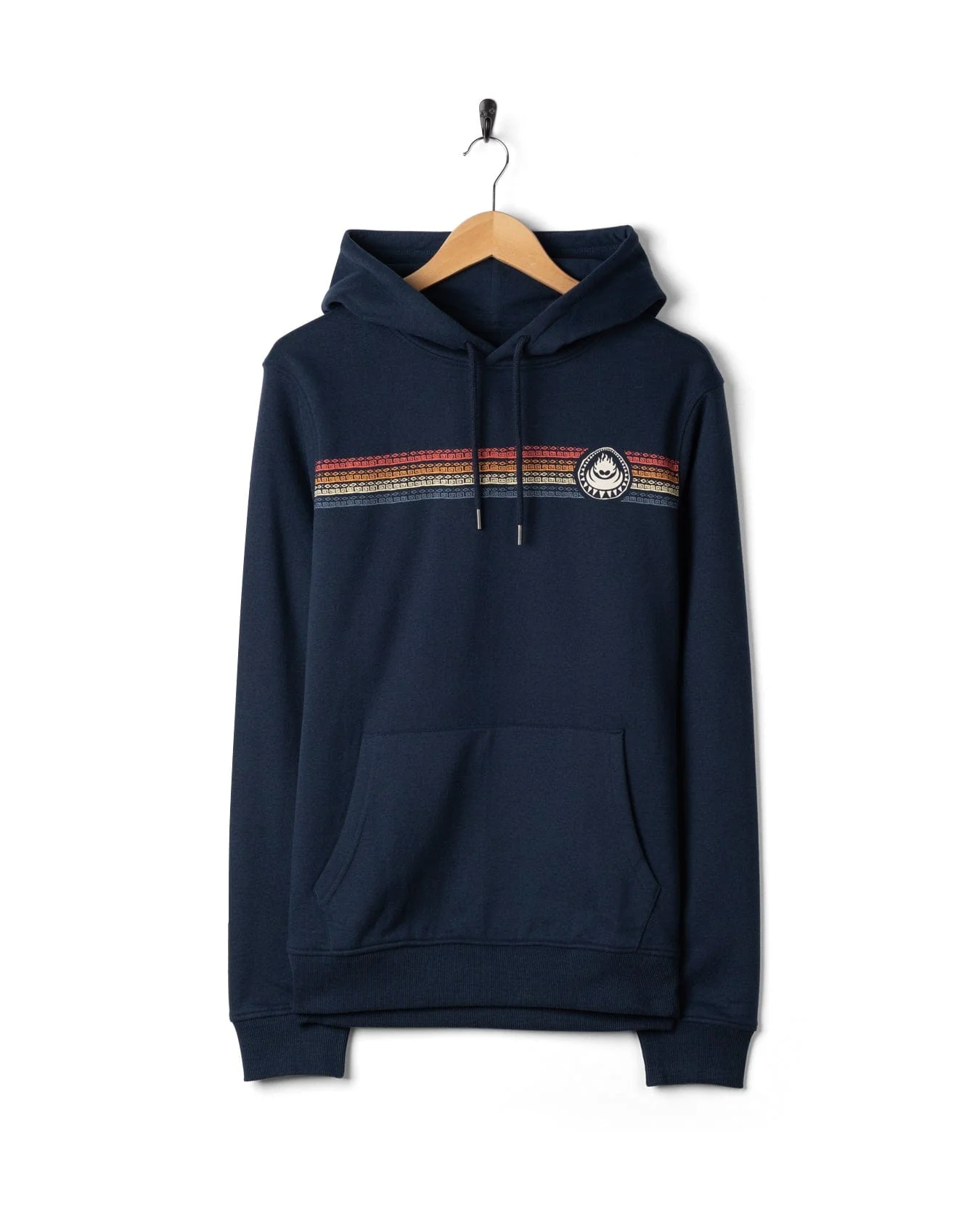 Tribal Stripe - Mens Pop Hoodie - Blue - Image 2