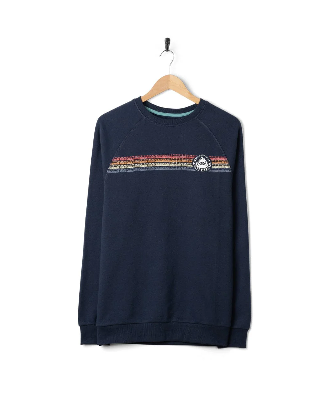 Tribal Stripe - Mens Sweatshirt - Blue - Image 3