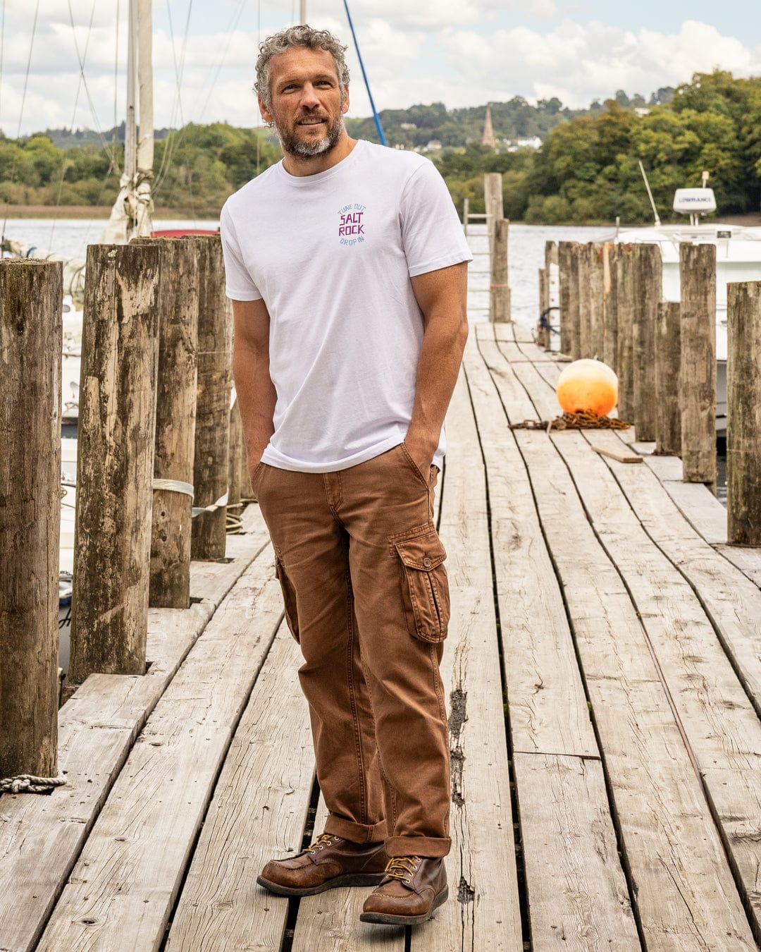 Tune Out - Mens Short Sleeve T-Shirt - White - Image 3