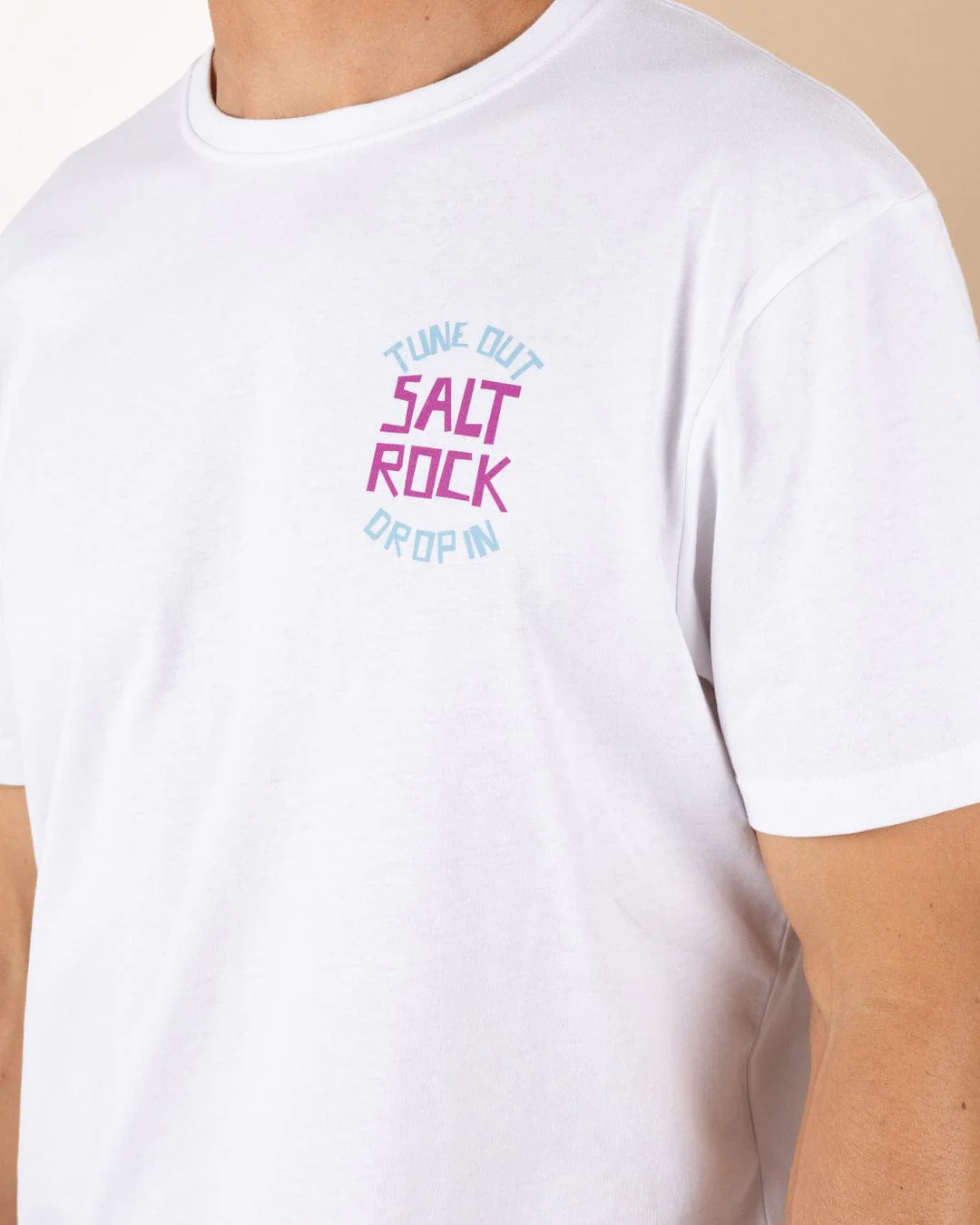 Tune Out - Mens Short Sleeve T-Shirt - White - Image 6