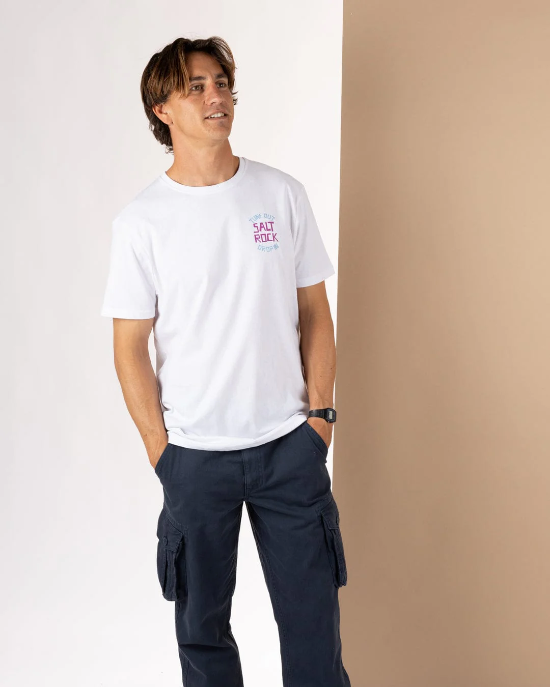 Tune Out - Mens Short Sleeve T-Shirt - White - Image 7