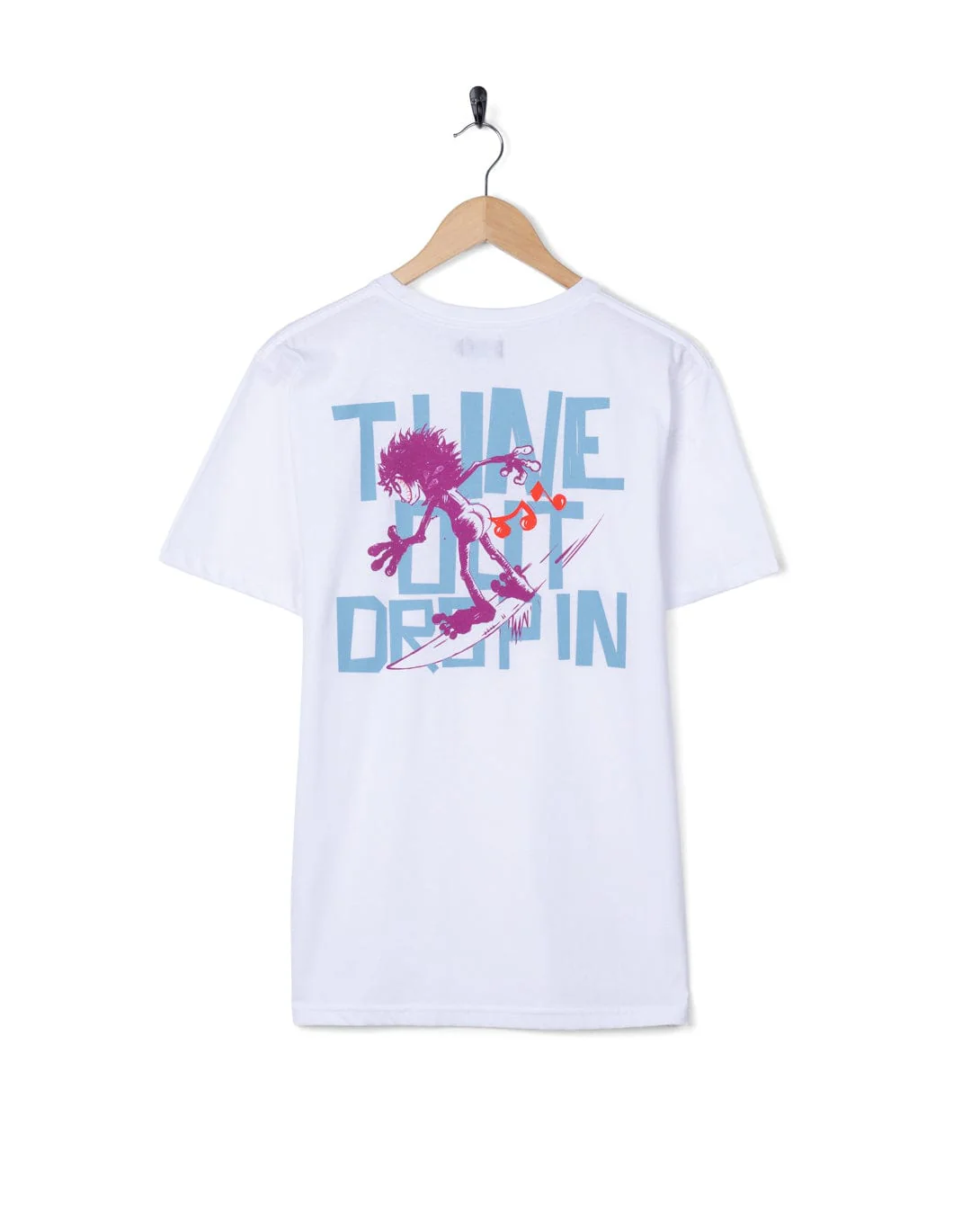 Tune Out - Mens Short Sleeve T-Shirt - White - Image 8