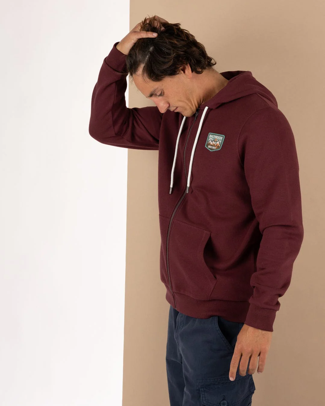 Uplands - Mens Zip Hoodie - Purple - Image 9