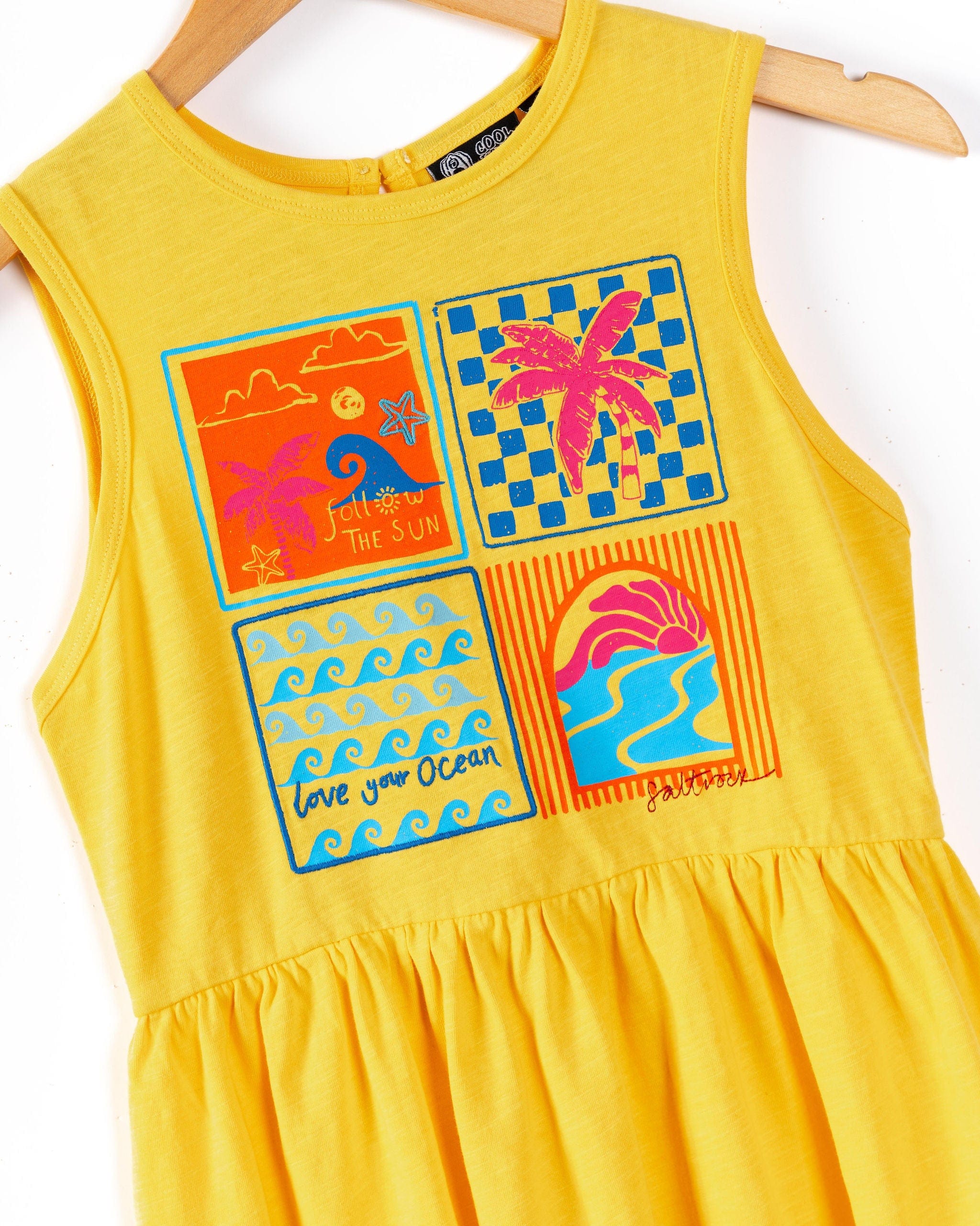 Vacay - Kids Dress - Yellow - Image 3