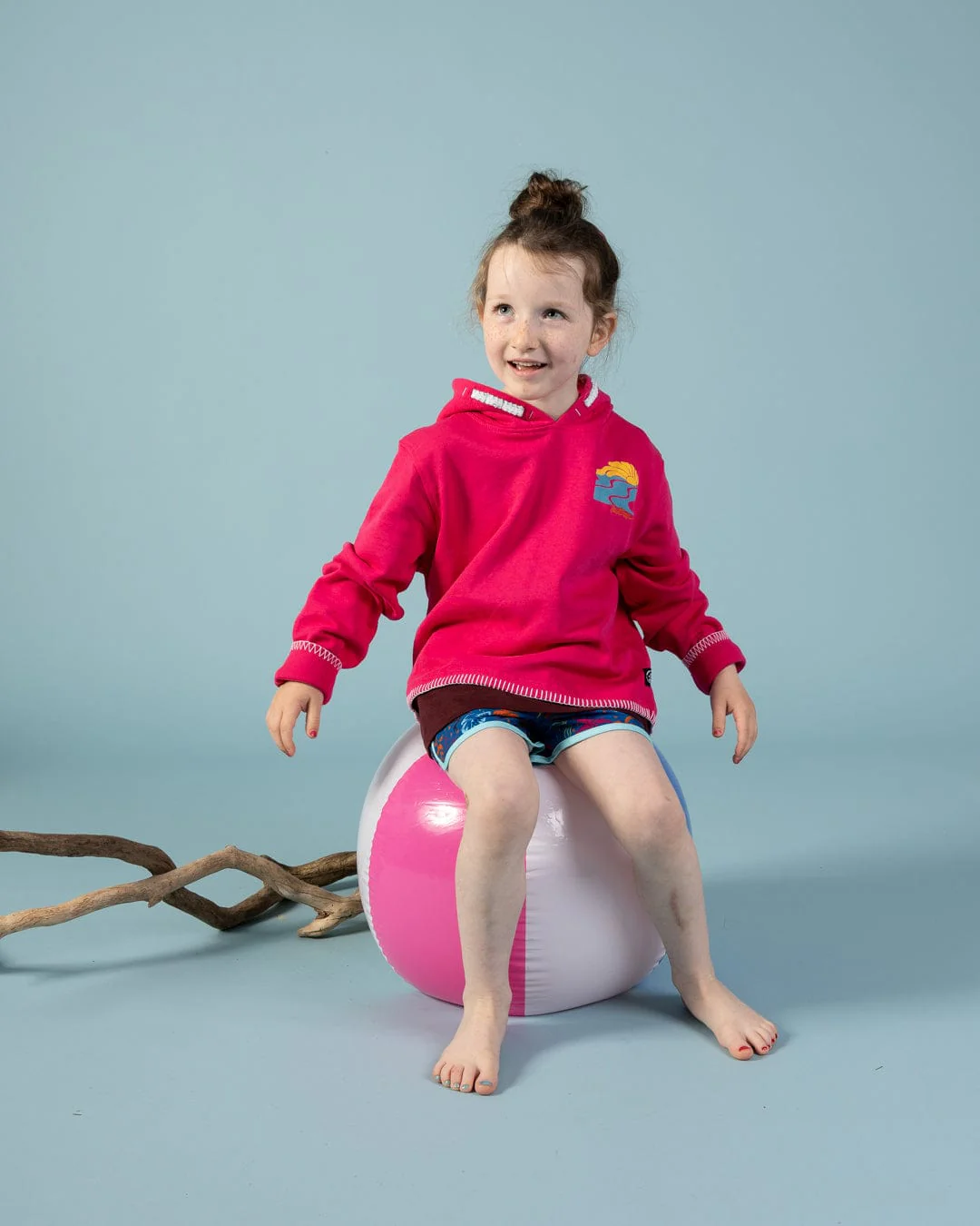 Vacay - Kids Cropped Pop Hoodie - Pink - Image 3