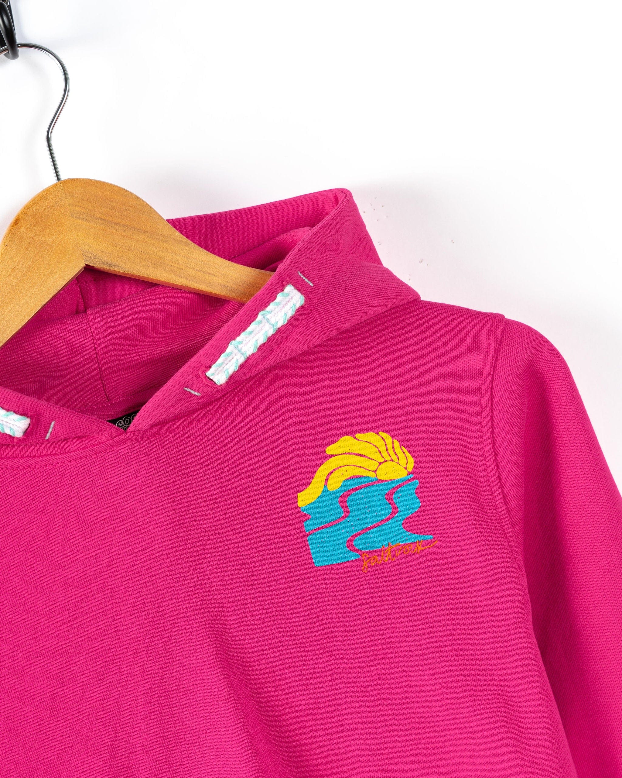Vacay - Kids Cropped Pop Hoodie - Pink - Image 7
