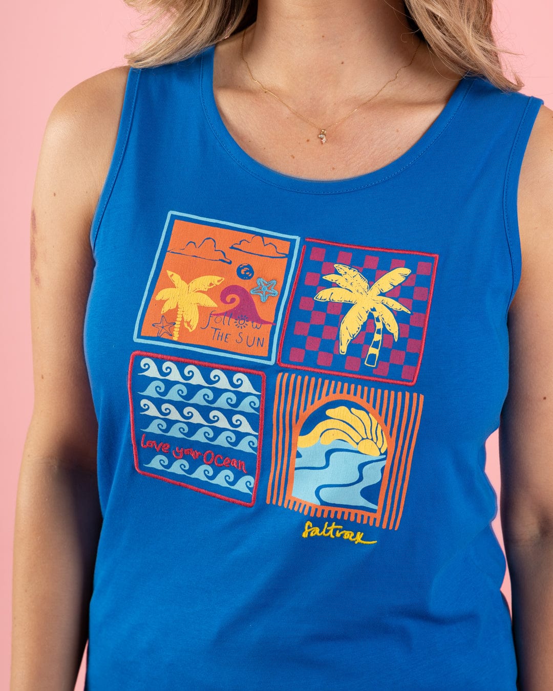 Vacay - Womens Vest - Blue - Image 2