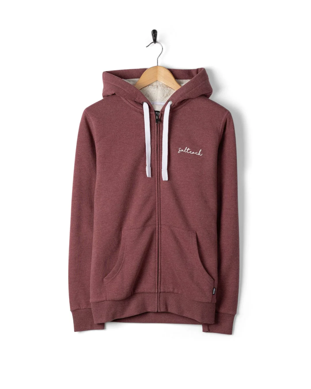 Velator - Womens Borg Lined Hoodie - Burgundy - Image 3