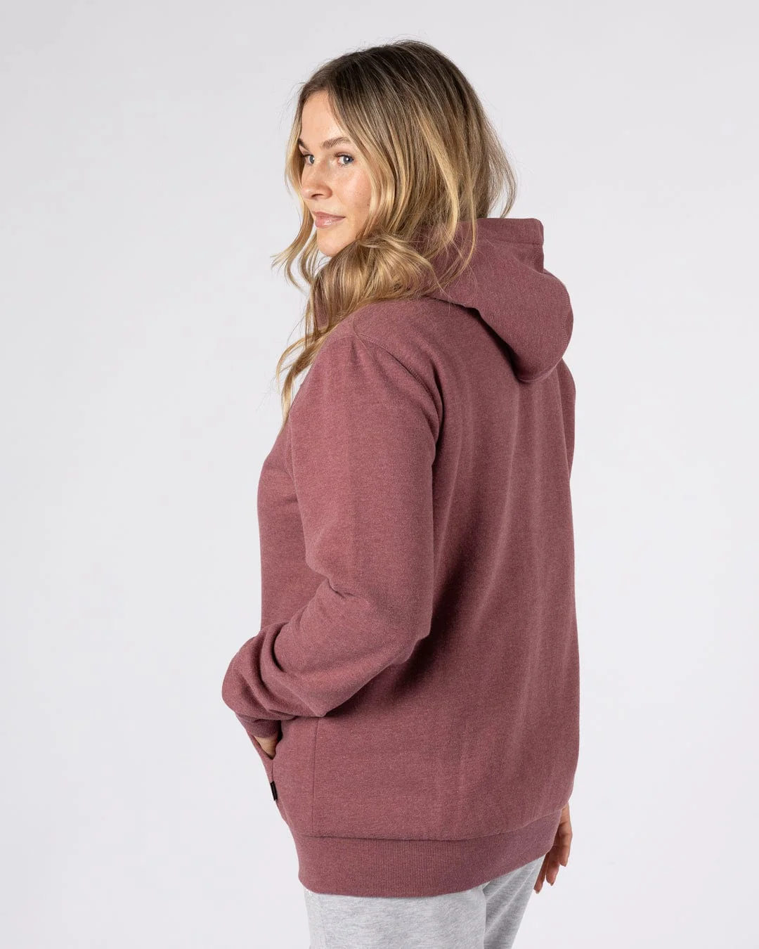 Velator - Womens Borg Lined Hoodie - Burgundy - Image 6