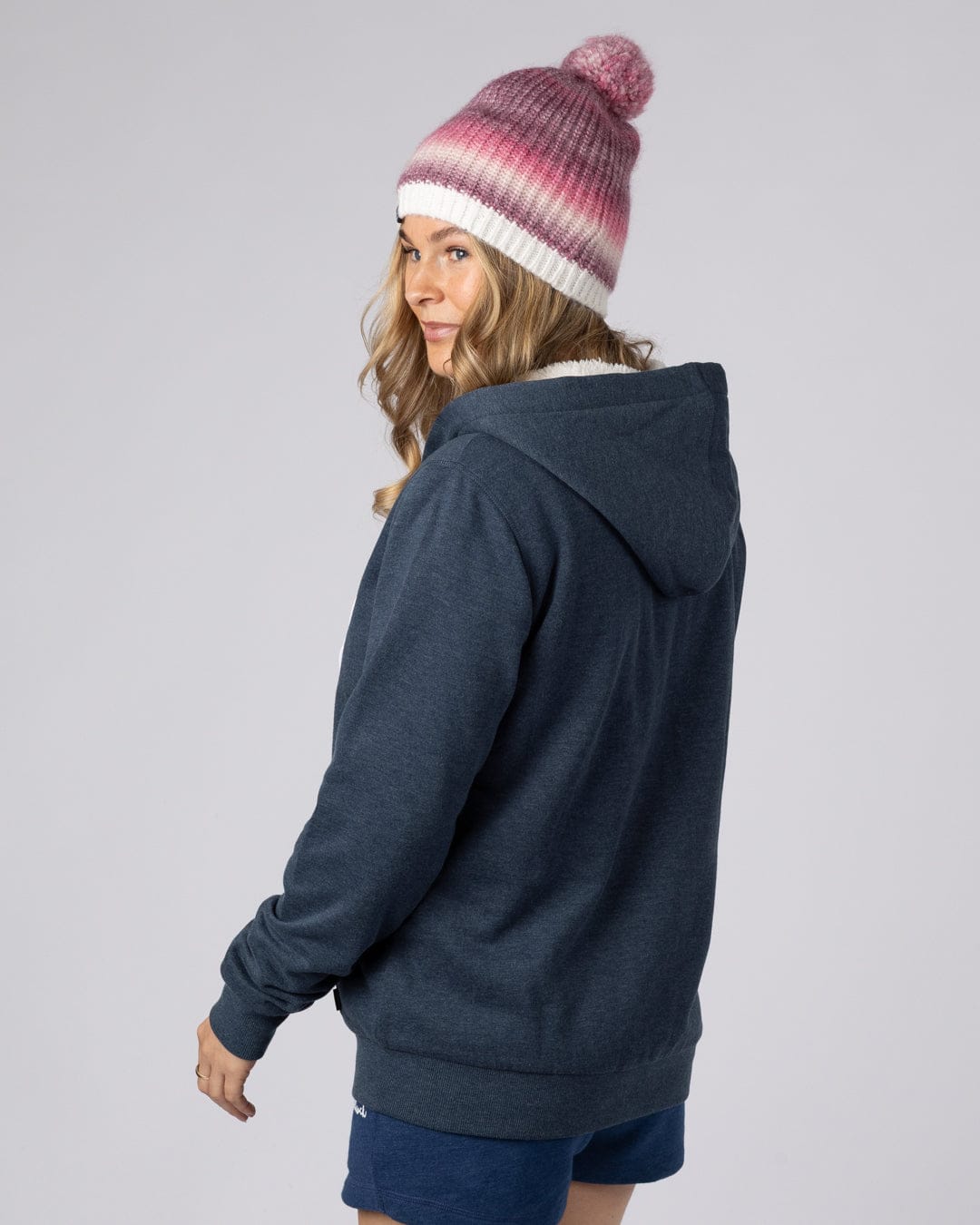 Velator - Womens Borg Lined Hoodie - Blue - Image 4