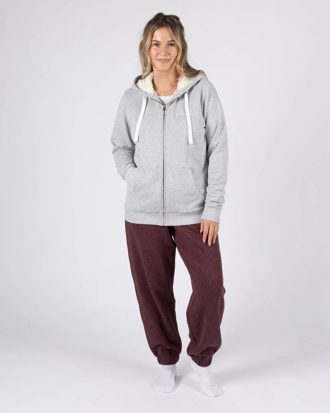 Velator - Womens Borg Lined Hoodie - Grey - Image 6