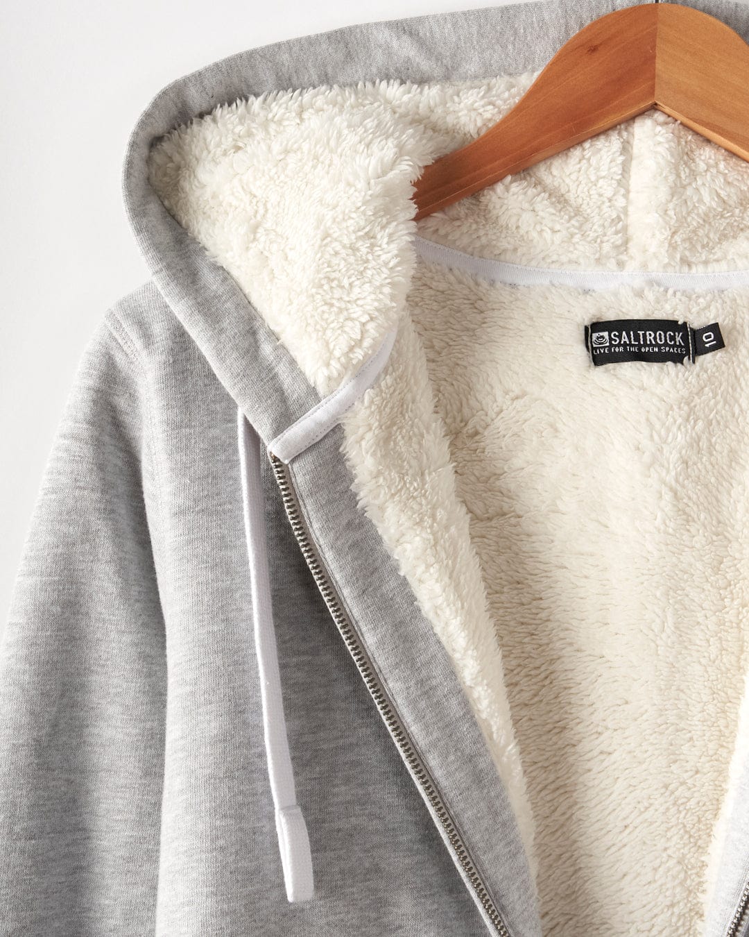 Velator - Womens Borg Lined Hoodie - Grey - Image 8