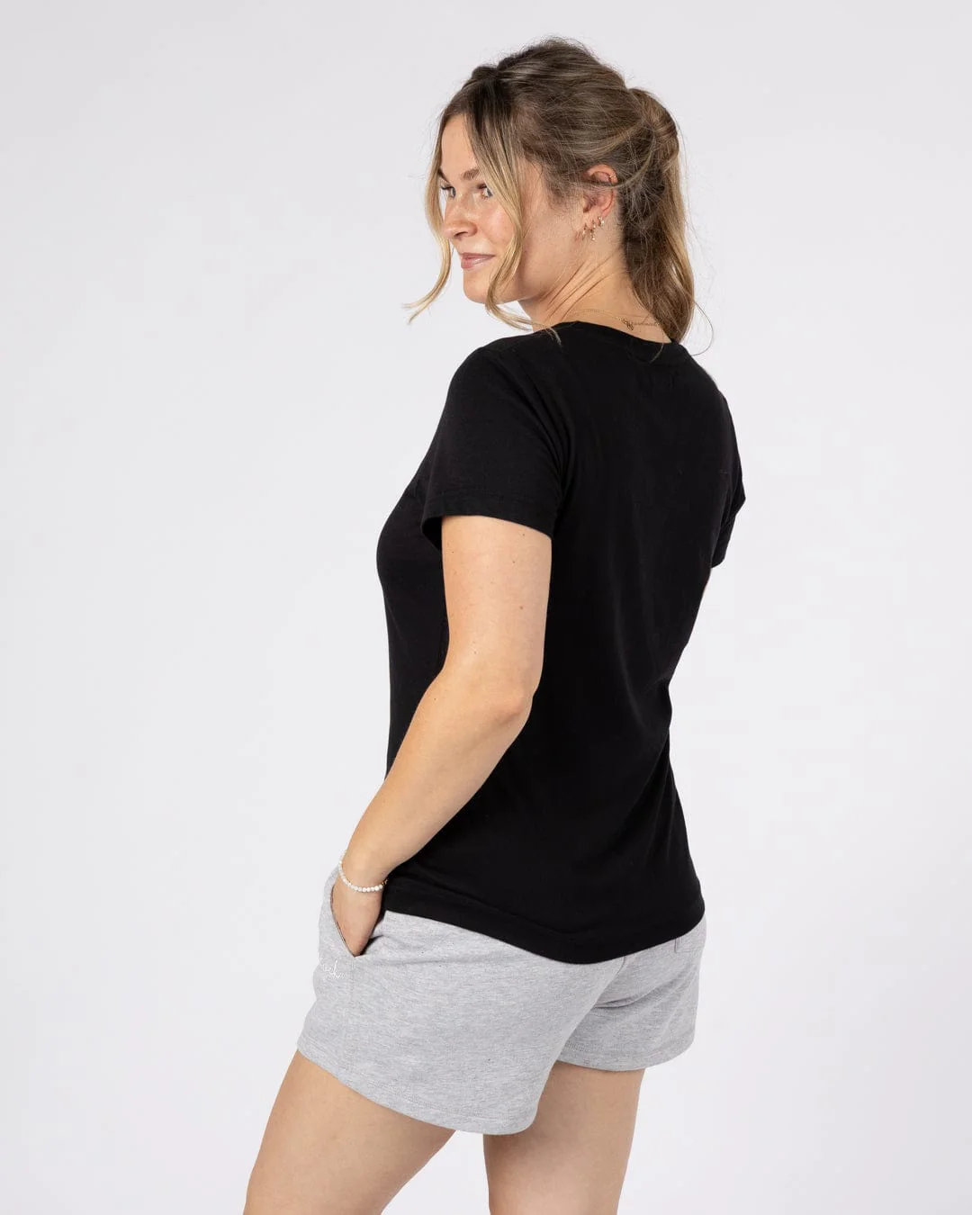 Velator - Womens Short Sleeve V-Neck T-Shirt - Black - Image 4