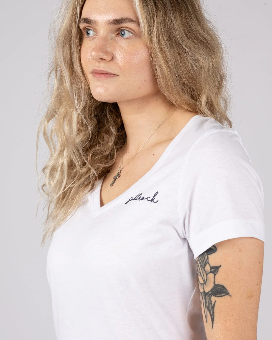 Velator - Womens Short Sleeve V-Neck T-Shirt - White - Image 2