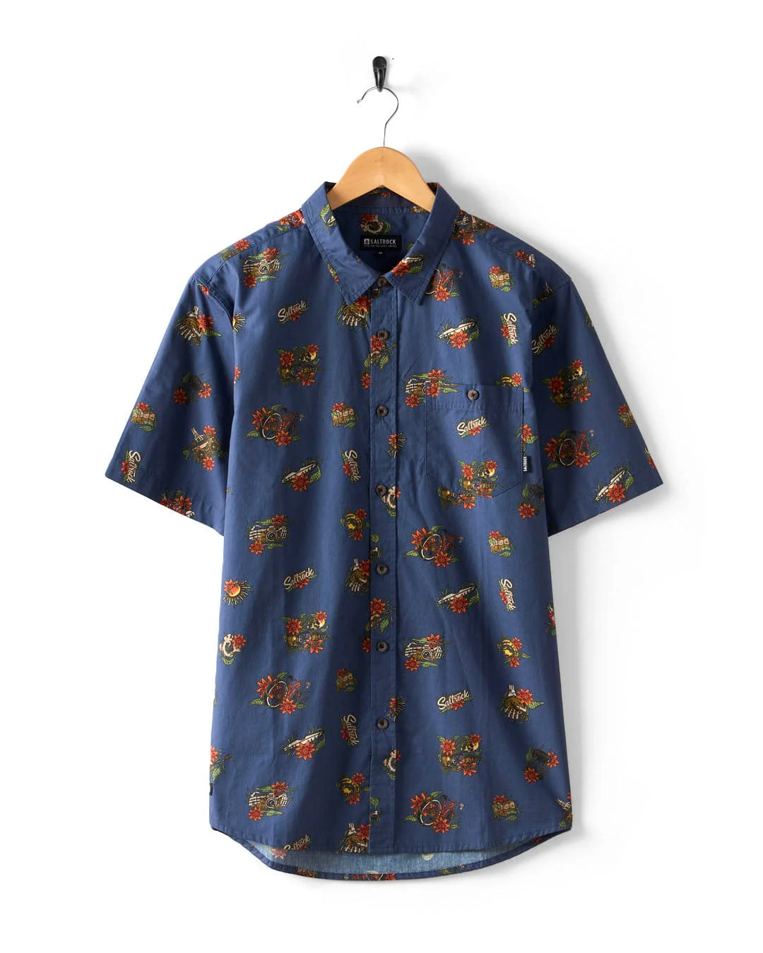 Wanderer - Mens Short Sleeve Shirt - Blue - Image 2
