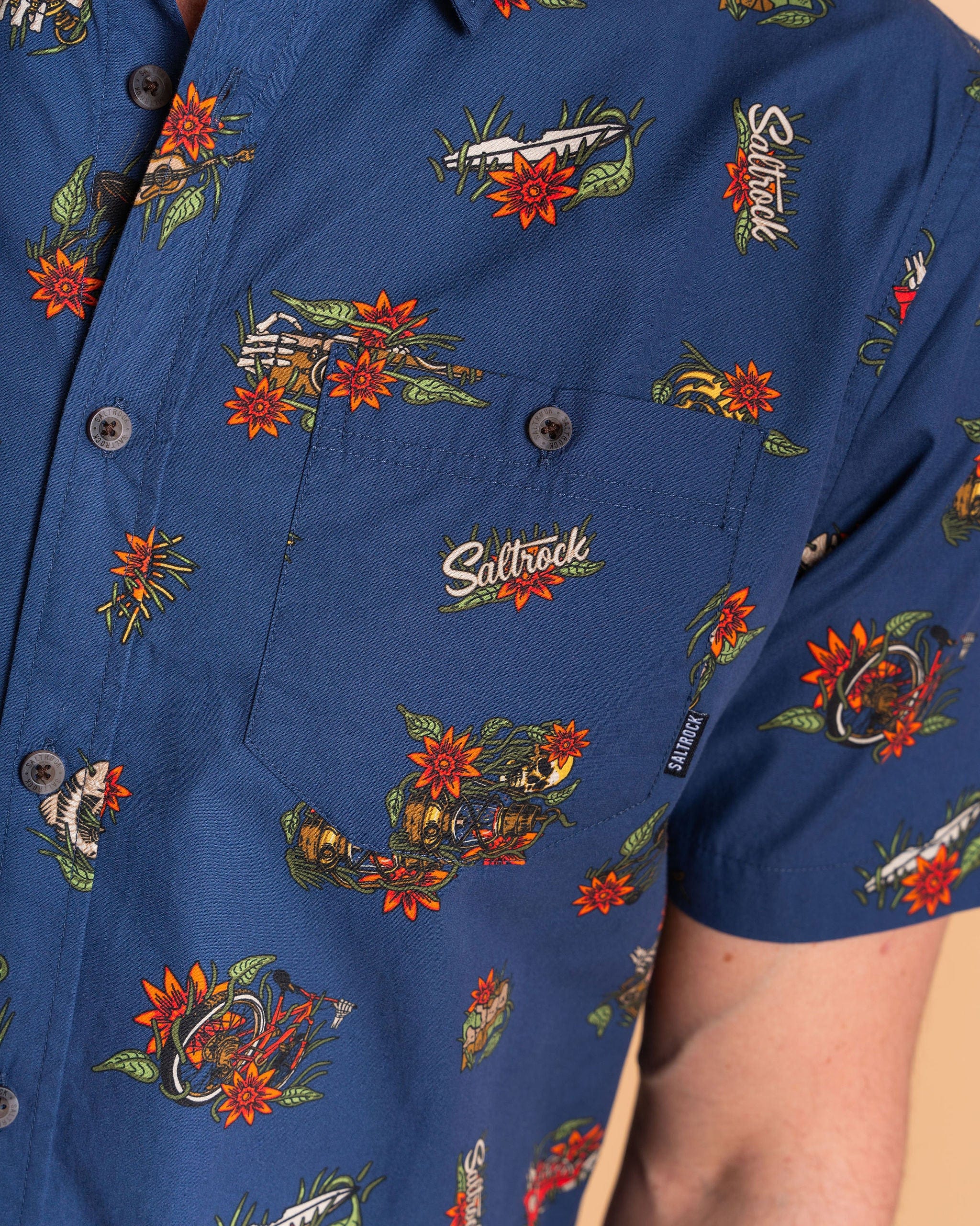 Wanderer - Mens Short Sleeve Shirt - Blue - Image 7