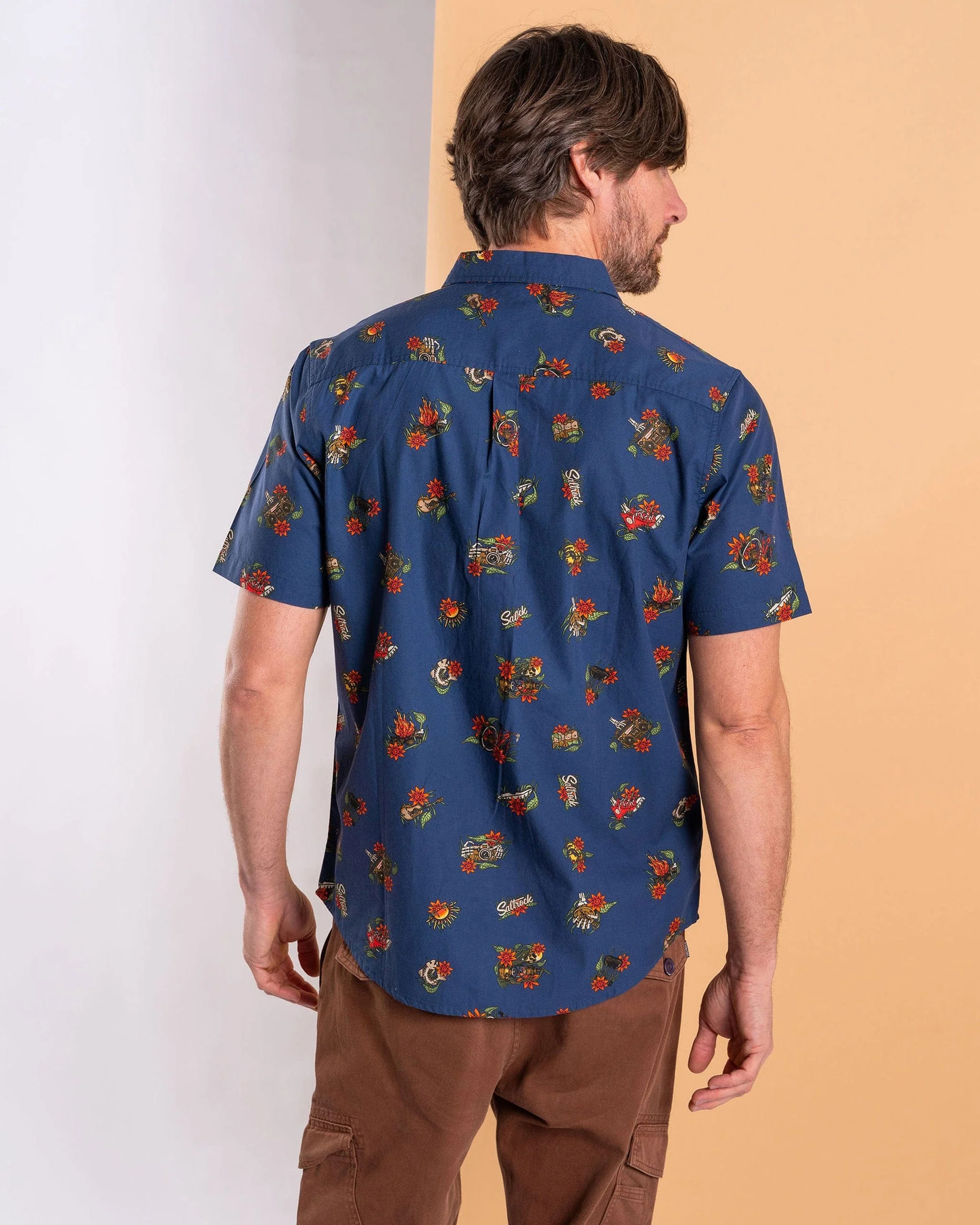 Wanderer - Mens Short Sleeve Shirt - Blue - Image 8