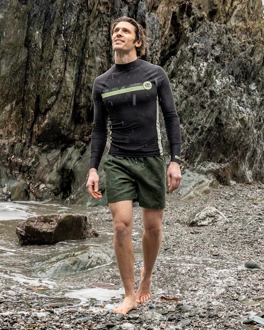 Warp Surf - Mens Long Sleeve Rashvest - Dark Grey - Image 3
