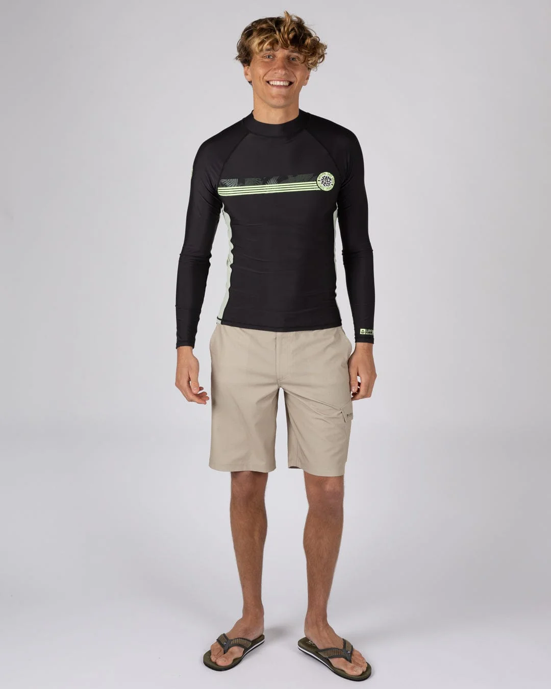 Warp Surf - Mens Long Sleeve Rashvest - Dark Grey - Image 6