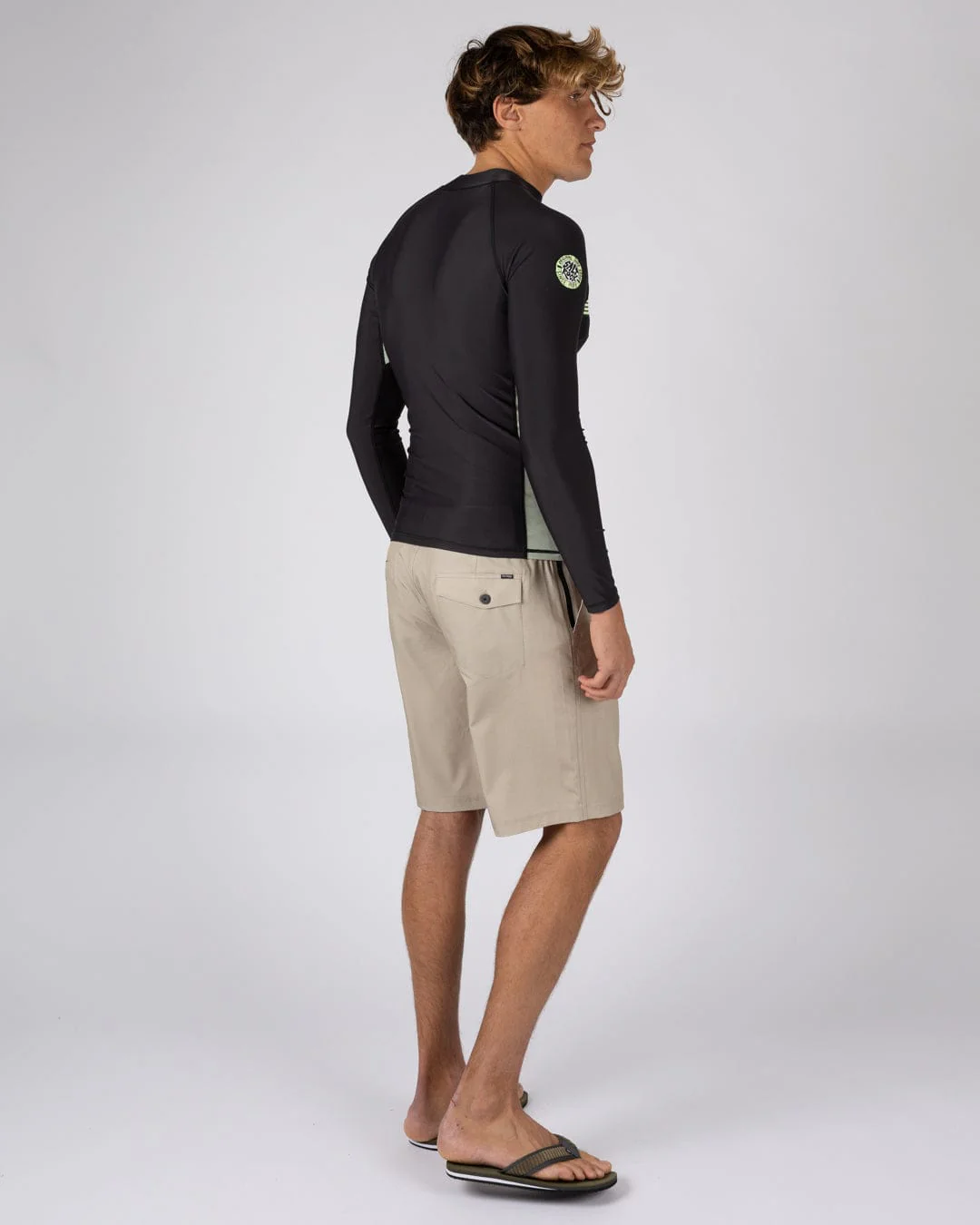 Warp Surf - Mens Long Sleeve Rashvest - Dark Grey - Image 8