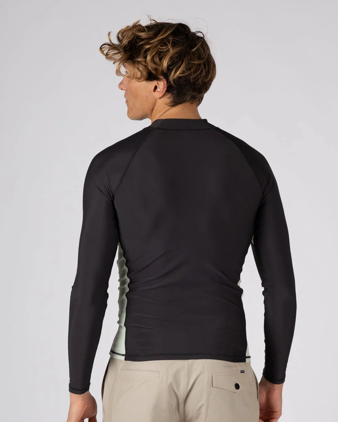 Warp Surf - Mens Long Sleeve Rashvest - Dark Grey - Image 9
