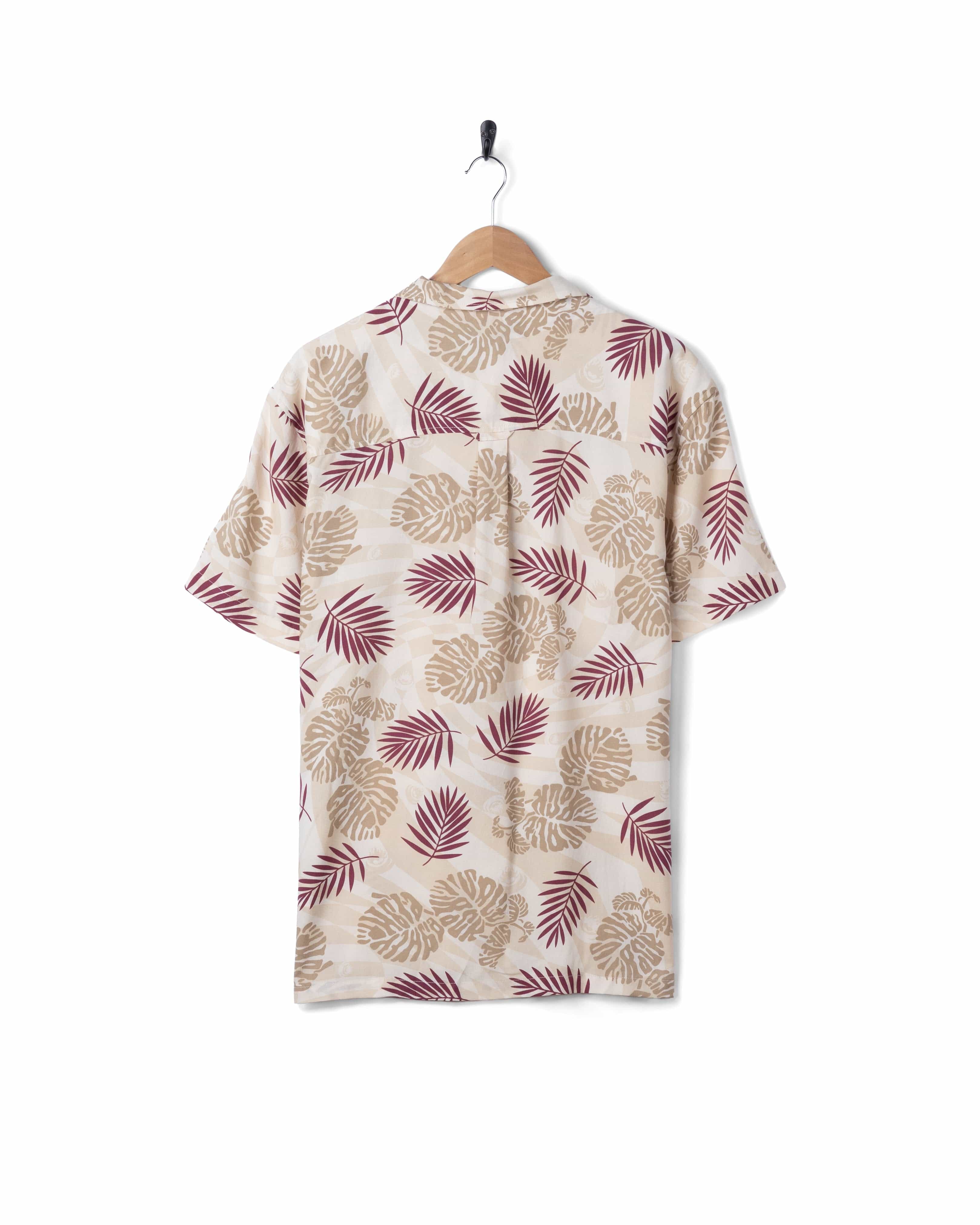 Warp Surf Resort - Mens Oversized Short Sleeve Shirt - Cream - Image 7