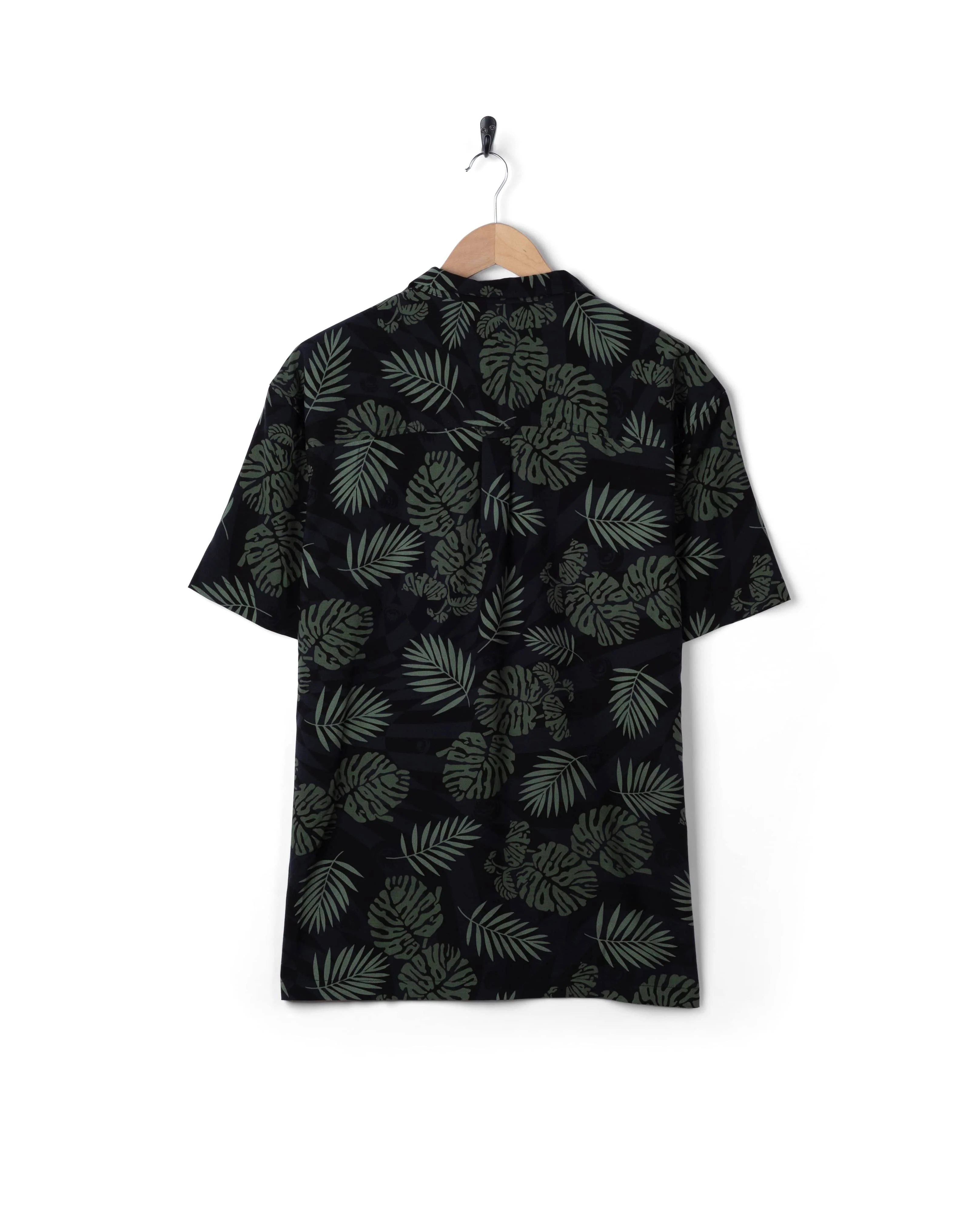 Warp Surf Resort - Mens Oversized Short Sleeve Shirt - Dark Grey - Image 6