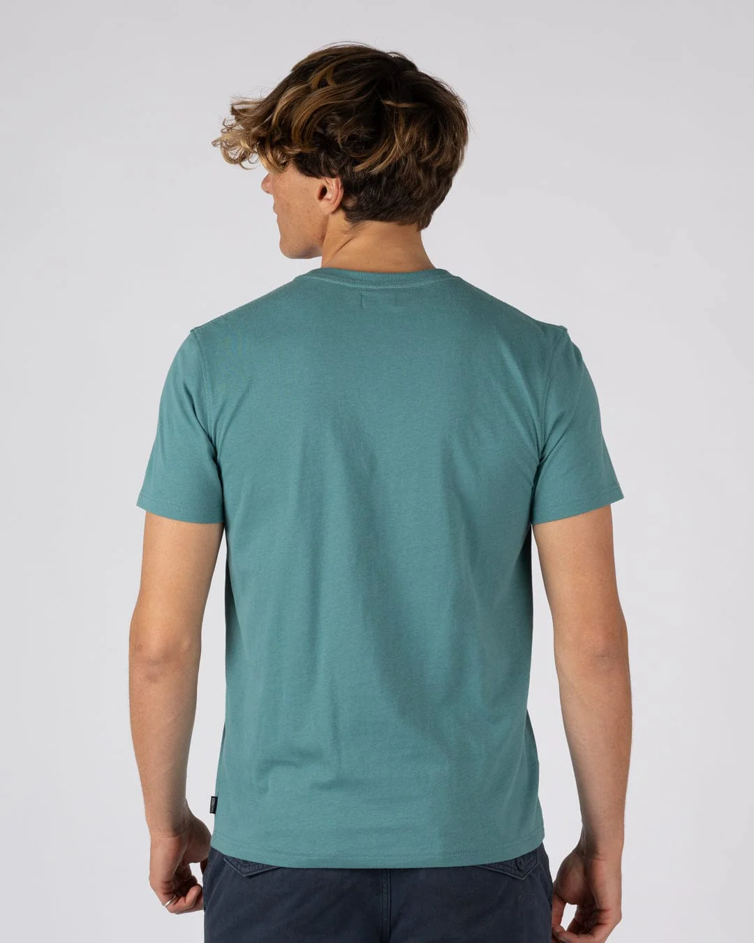 Warp Surf Stripe - Mens Short Sleeve T-Shirt - Dark Green - Image 3