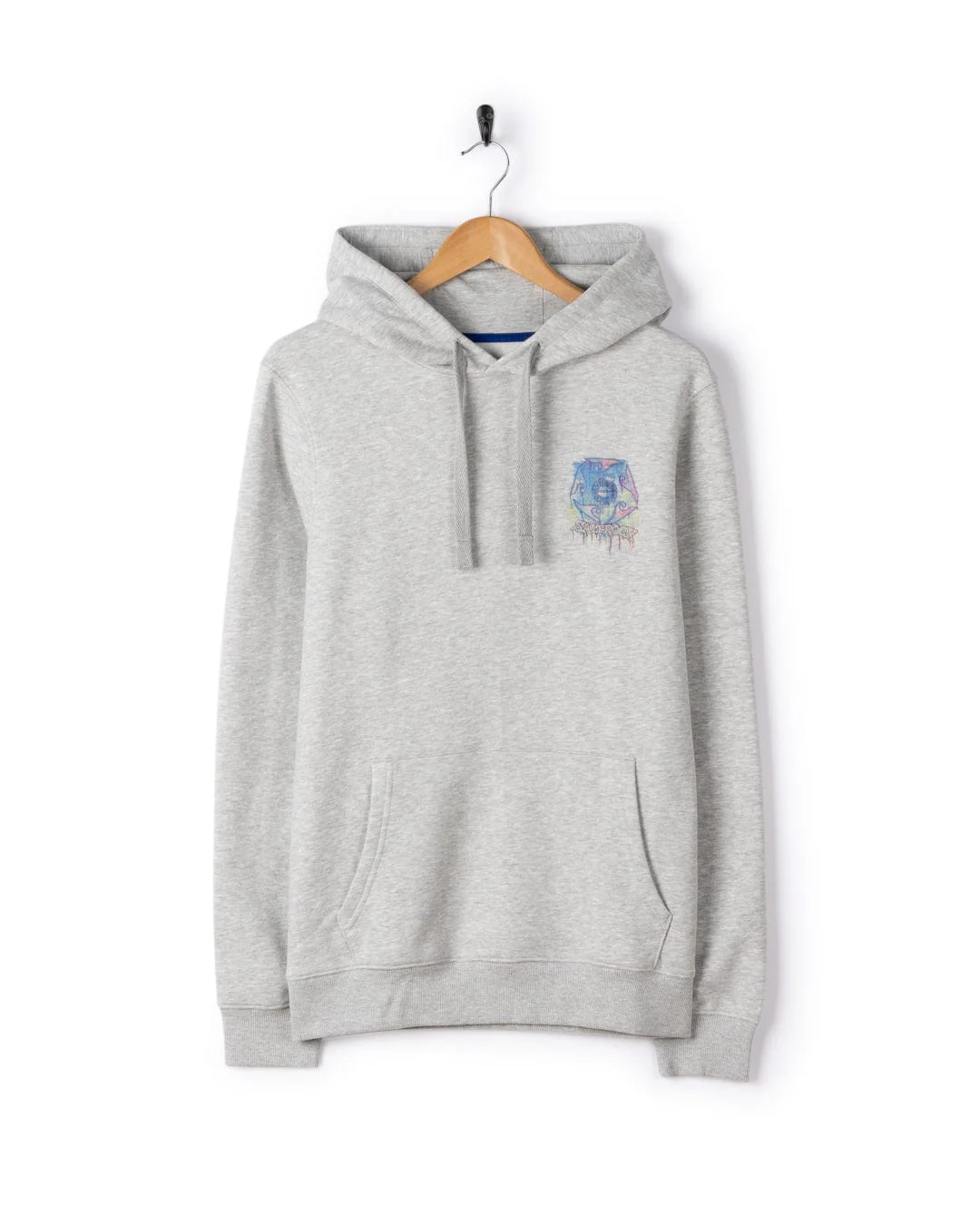 Wave Running - Mens Pop Hoodie - Light Grey - Image 9