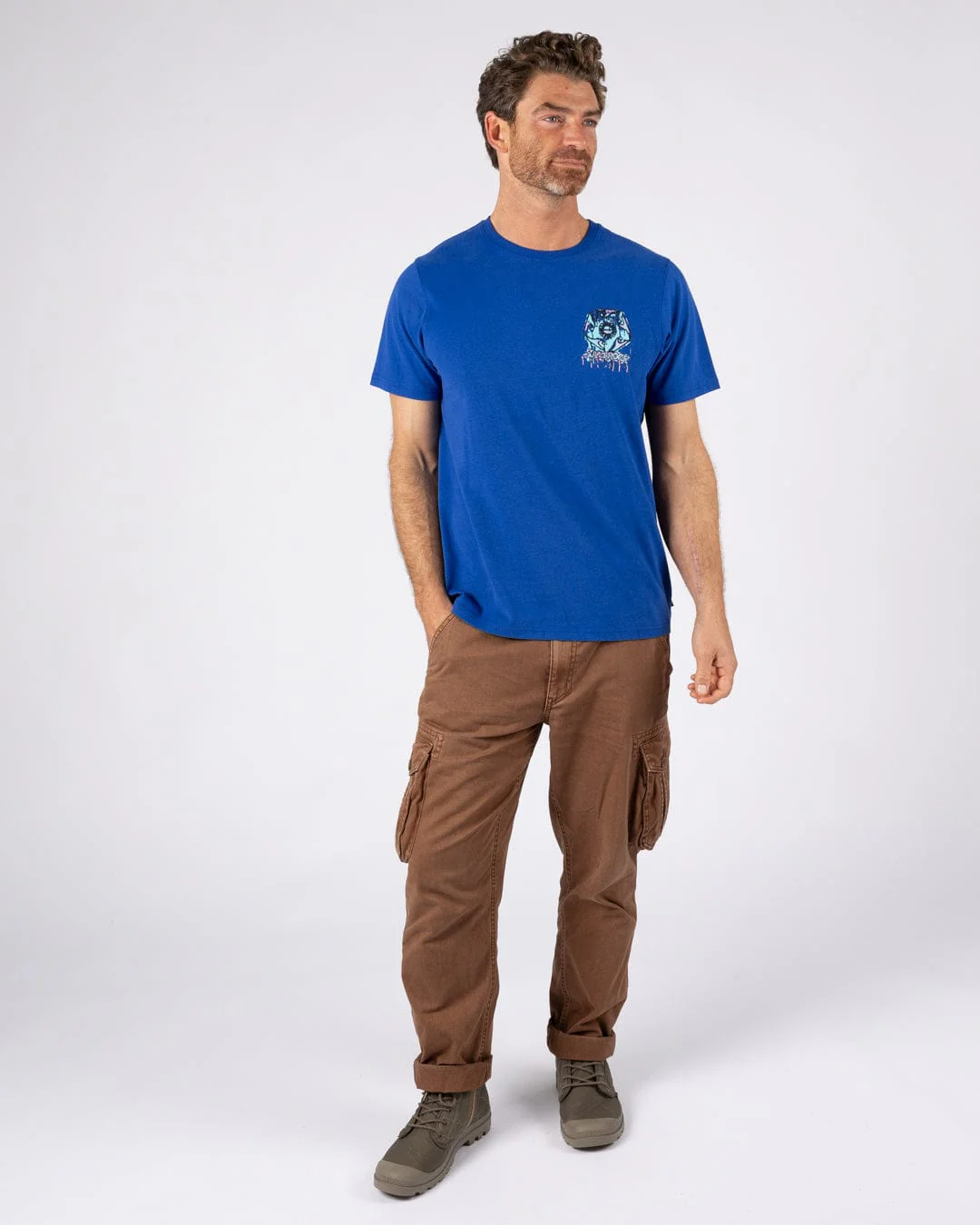 Wave Running - Mens Short Sleeve T-Shirt - Blue - Image 5