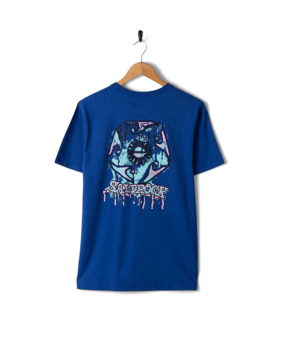 Wave Running - Mens Short Sleeve T-Shirt - Blue - Image 6