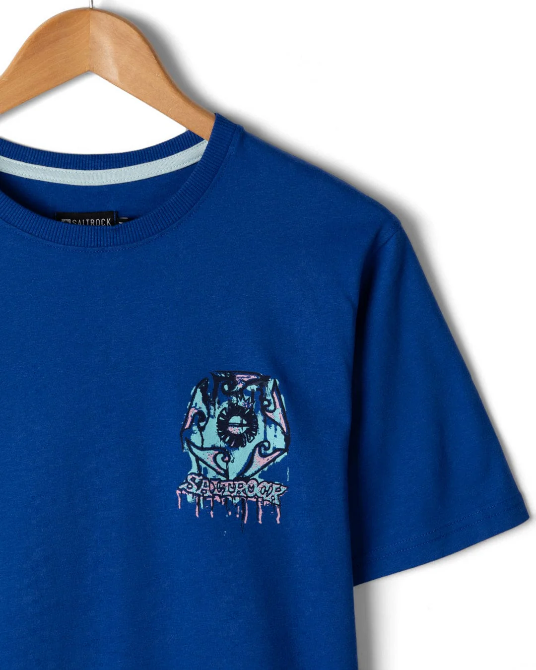 Wave Running - Mens Short Sleeve T-Shirt - Blue - Image 7