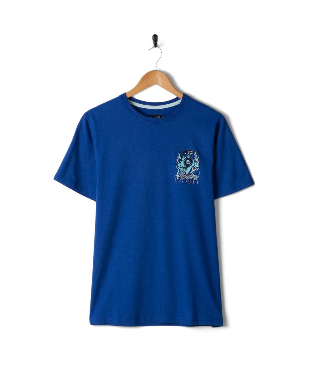 Wave Running - Mens Short Sleeve T-Shirt - Blue - Image 8