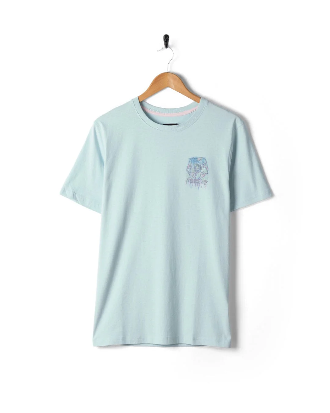 Wave Running - Mens Short Sleeve T-Shirt - Light Blue - Image 10
