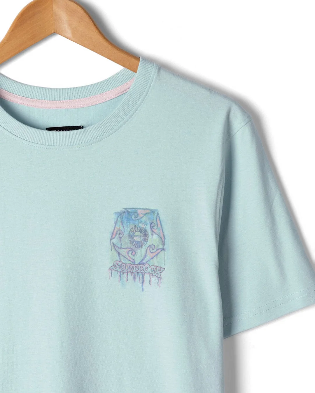 Wave Running - Mens Short Sleeve T-Shirt - Light Blue - Image 9