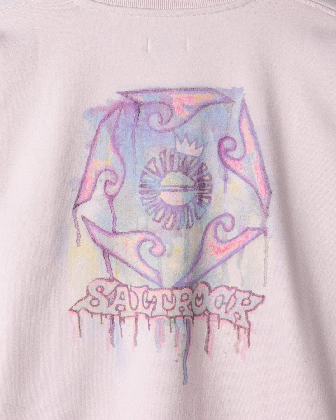 Wave Running - Mens Oversized Sweatshirt - Purple - Image 5
