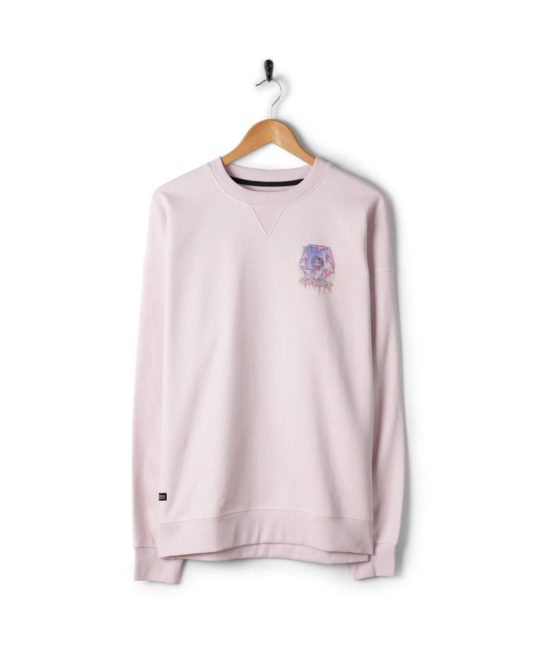 Wave Running - Mens Oversized Sweatshirt - Purple - Image 6