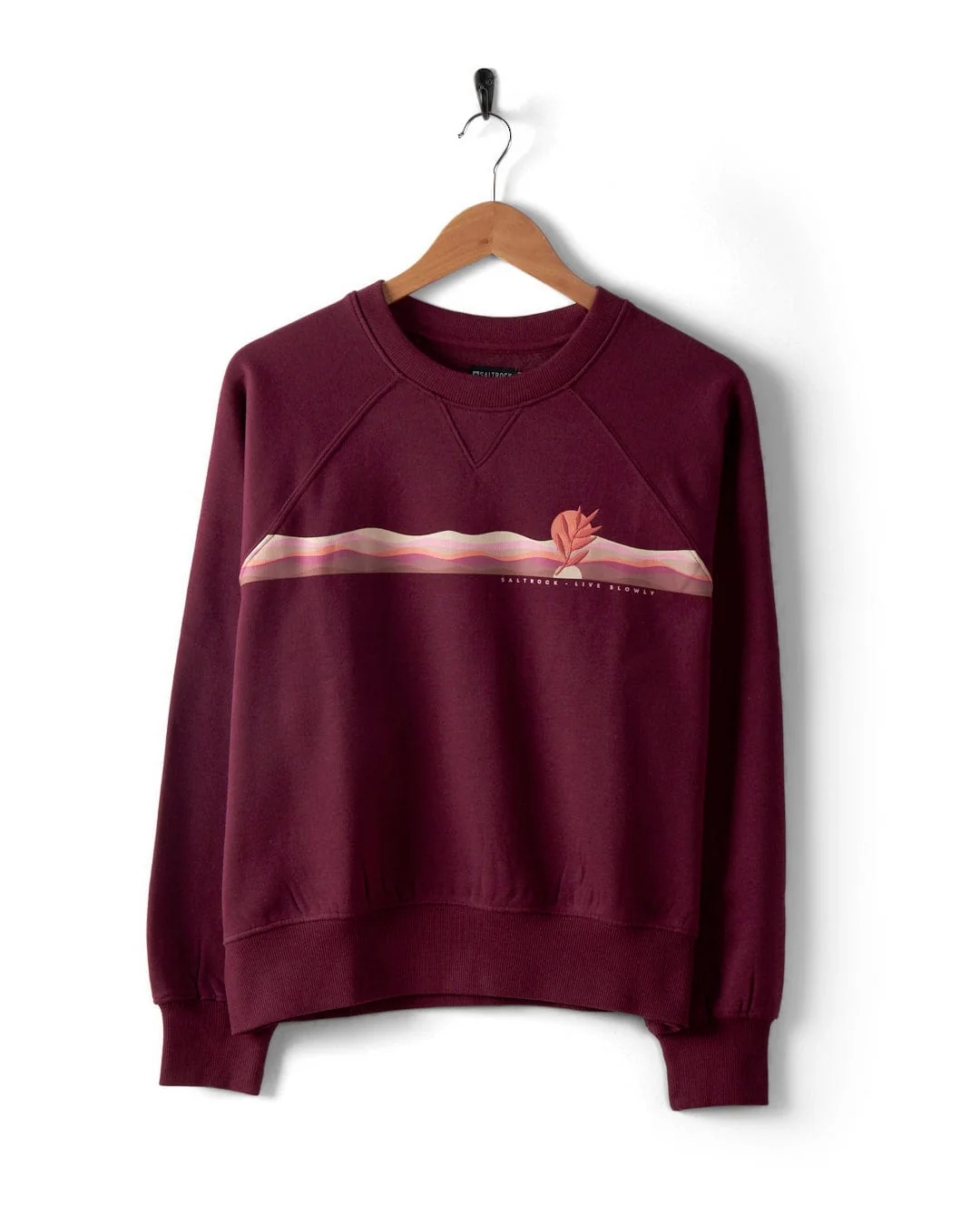 Wavey Stripe - Womens Recycled Sweat - Purple - Image 3