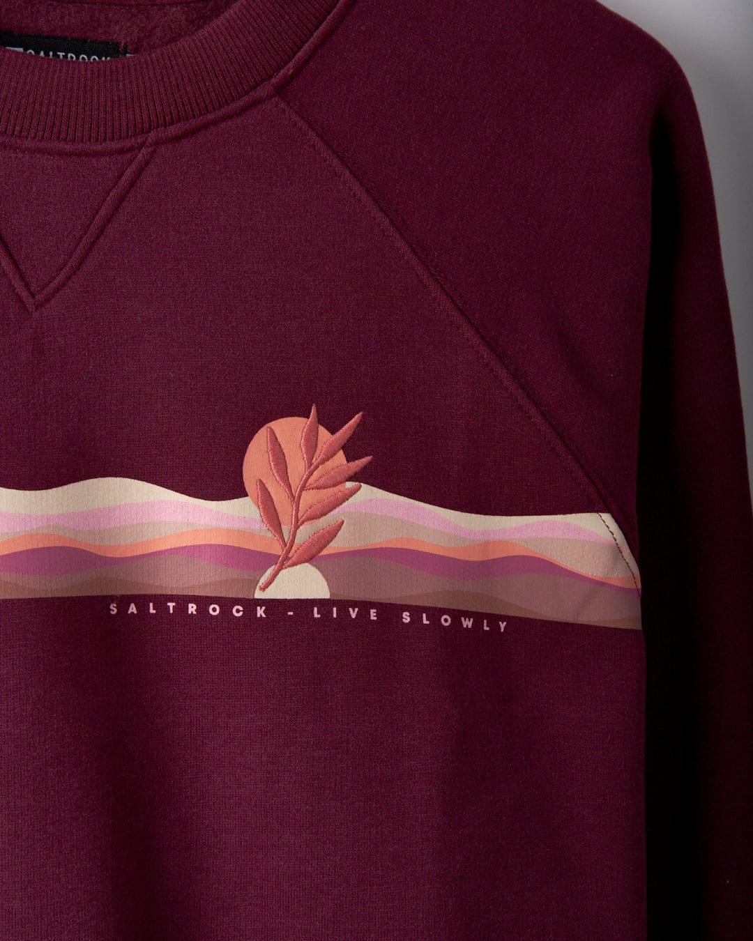 Wavey Stripe - Womens Recycled Sweat - Purple - Image 5