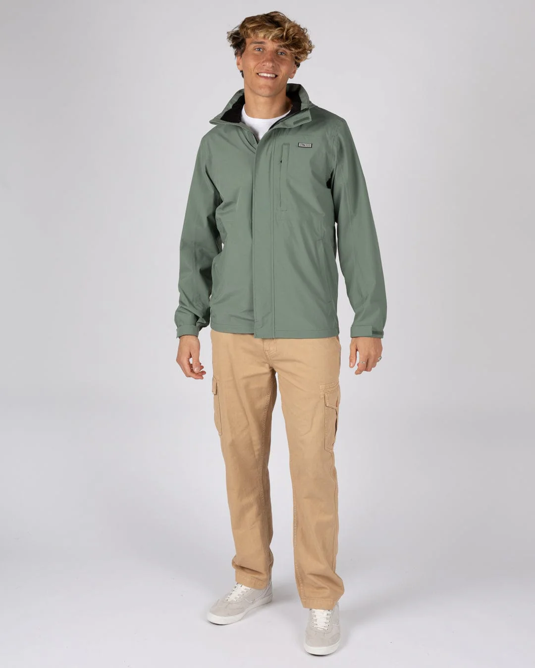 Whistler II -Mens Waterproof Hooded Jacket- Light Green - Image 10