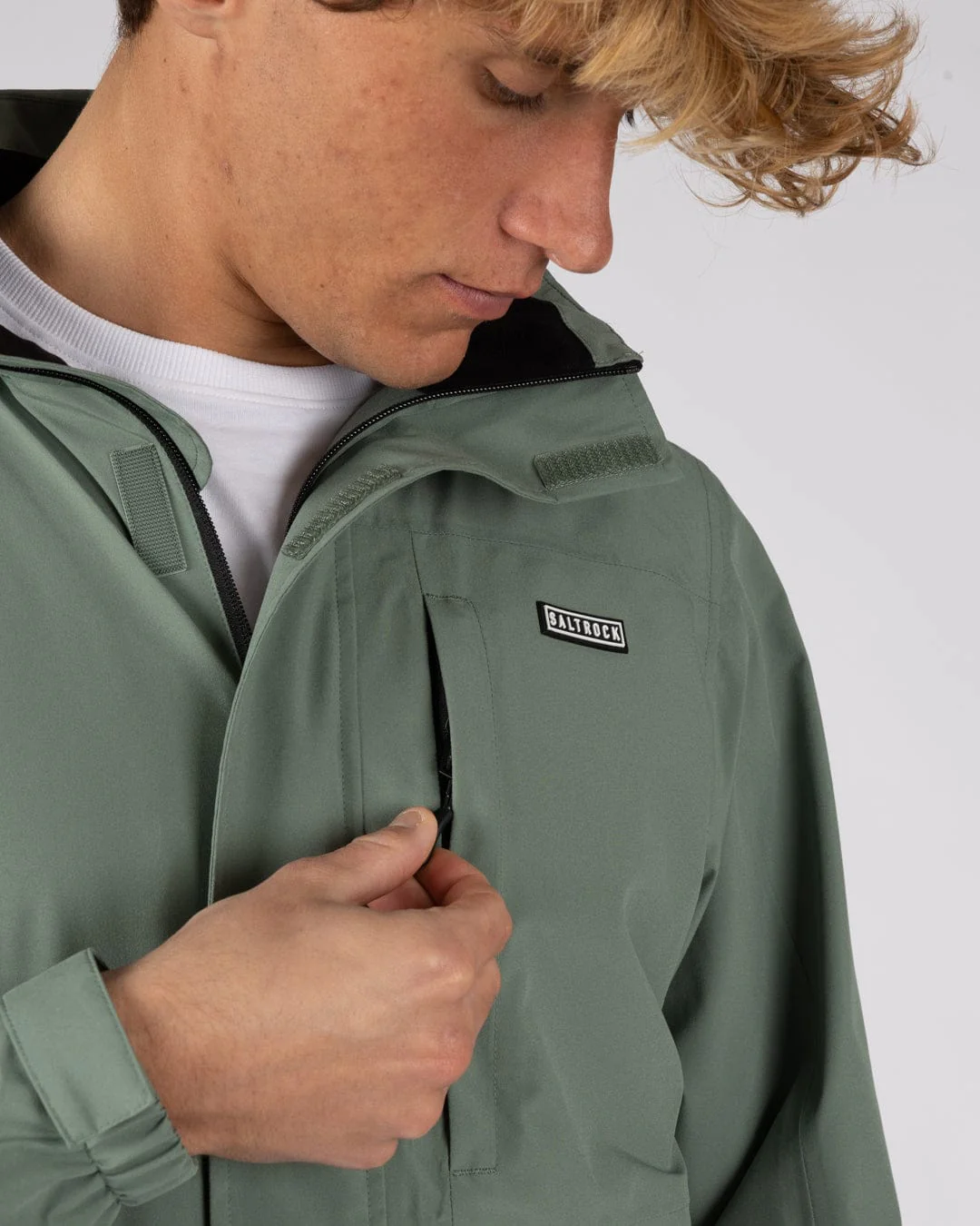 Whistler II -Mens Waterproof Hooded Jacket- Light Green - Image 12