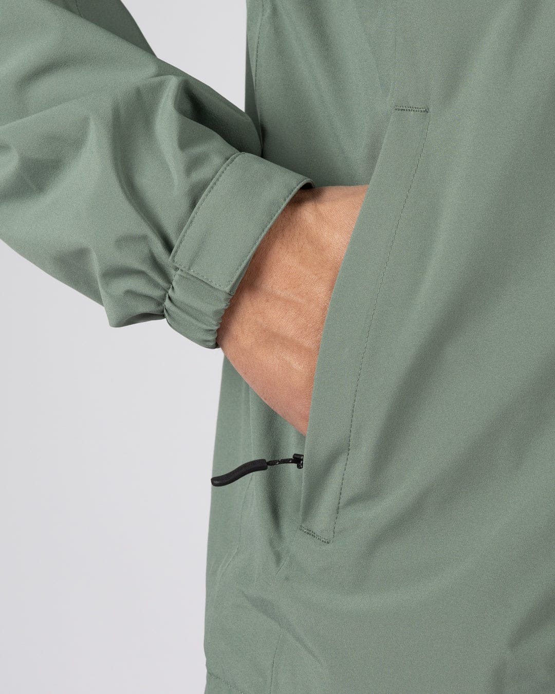 Whistler II -Mens Waterproof Hooded Jacket- Light Green - Image 13